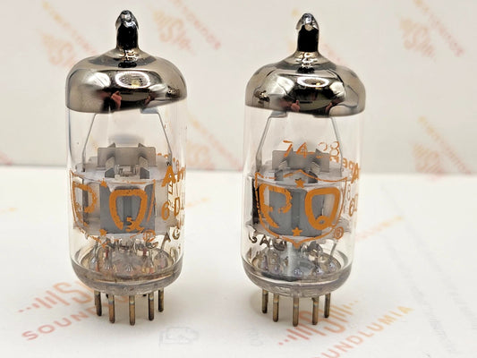 Amperex ECC88 6DJ8 PQ Dimple Disc Getter - Heerlen