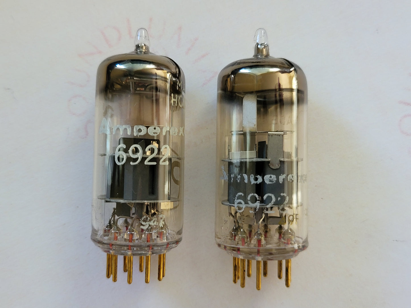 Amperex Holland 6922 E88CC D-Getter Matched Pair – 7L4 ⊿9F – Heerlen 1959 – NOS