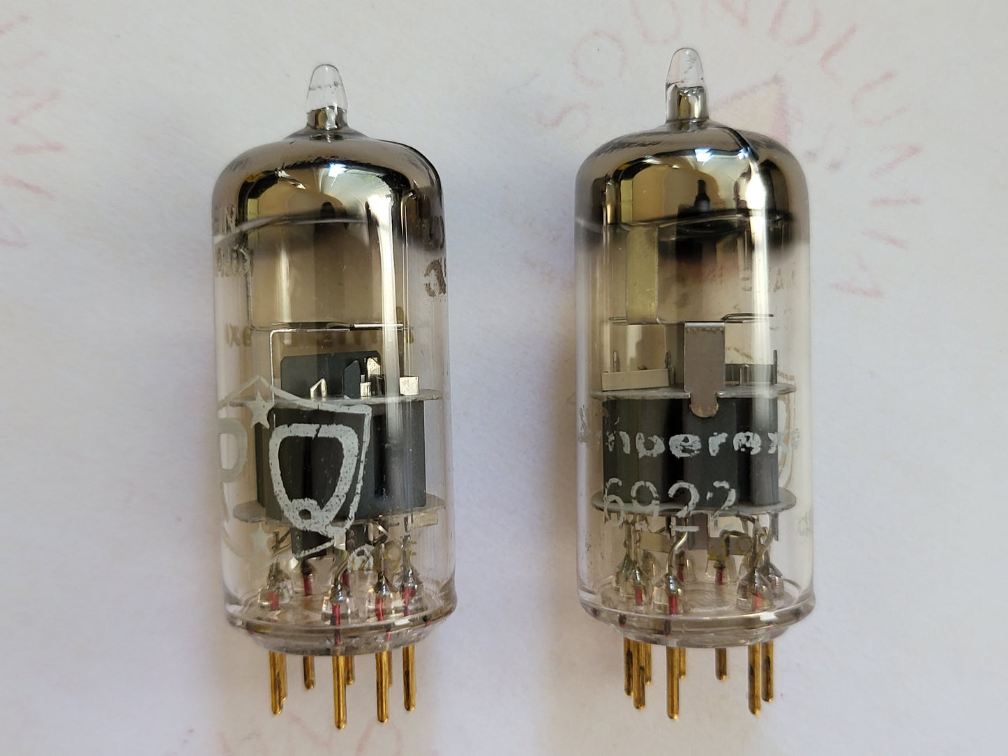Amperex Holland 6922 E88CC D-Getter Matched Pair – 7L4 ⊿9F – Heerlen 1959 – NOS