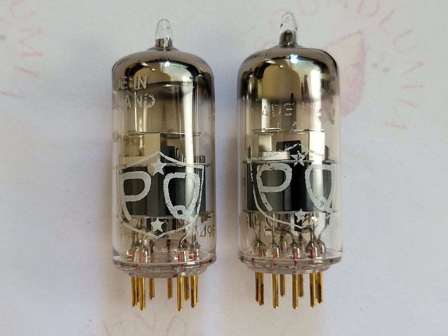 Amperex Holland 6922 E88CC D-Getter Matched Pair – 7L4 ⊿9F – Heerlen 1959 – NOS