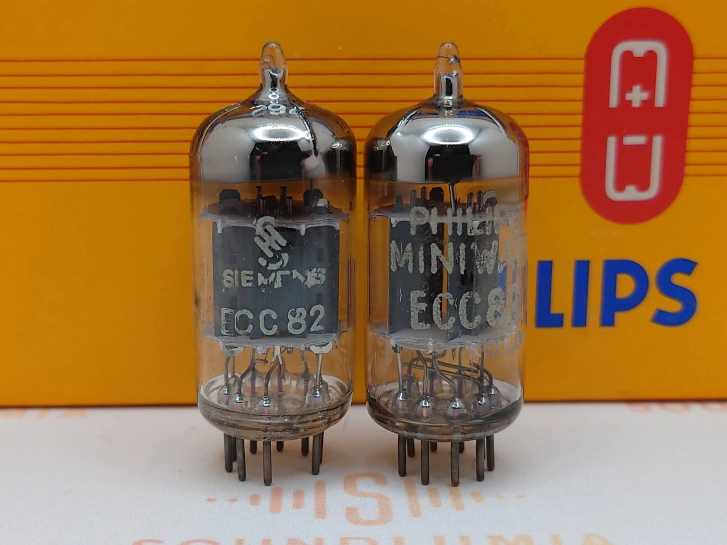 1x Philips SQ E82CC = 6189 (ECC82+) Kurze Platten - Heerlen, NL '65 - NOS
