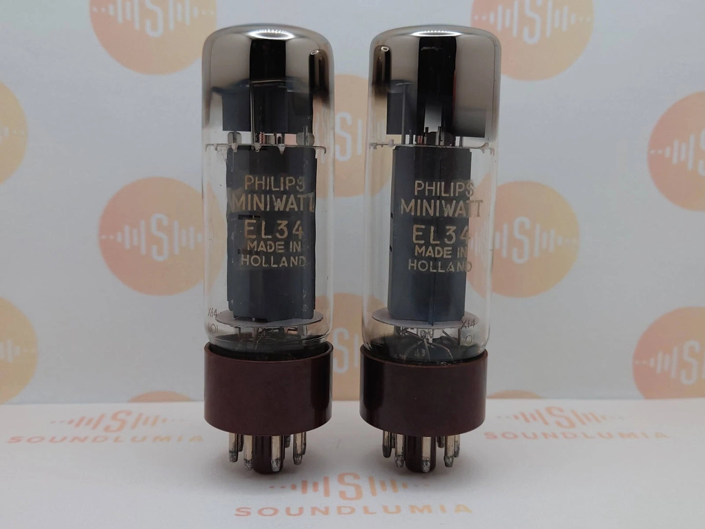 Mazda EL34 DD Getter Brown Base - Philips Label - Brussels