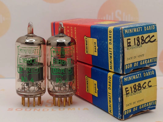 La Radiotechnique E188CC 7308 Matched Pair Orig. Box Surenese '63 - Same Code - NOS+