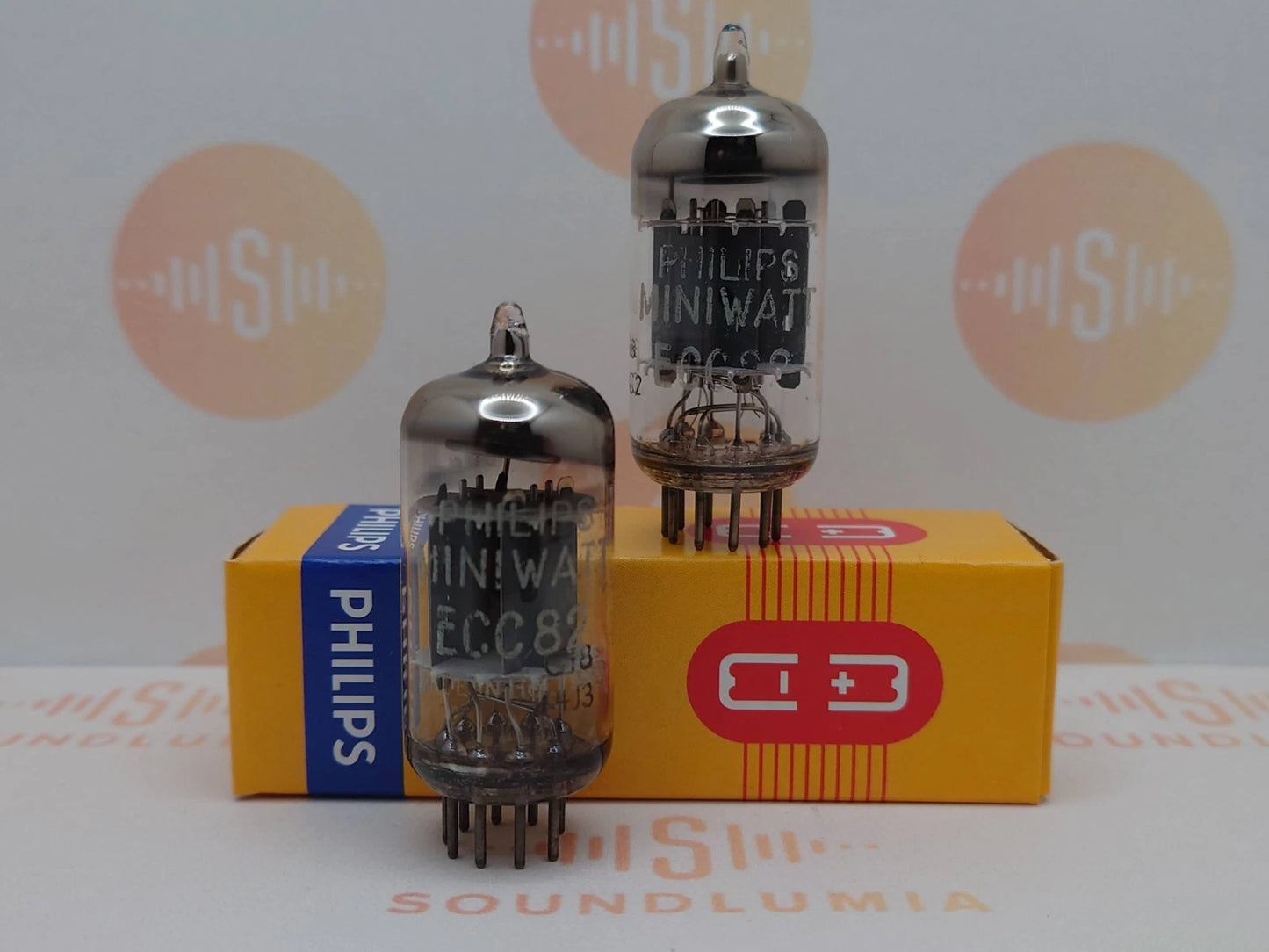 1x Philips SQ E82CC = 6189 (ECC82+) Kurze Platten - Heerlen, NL '65 - NOS