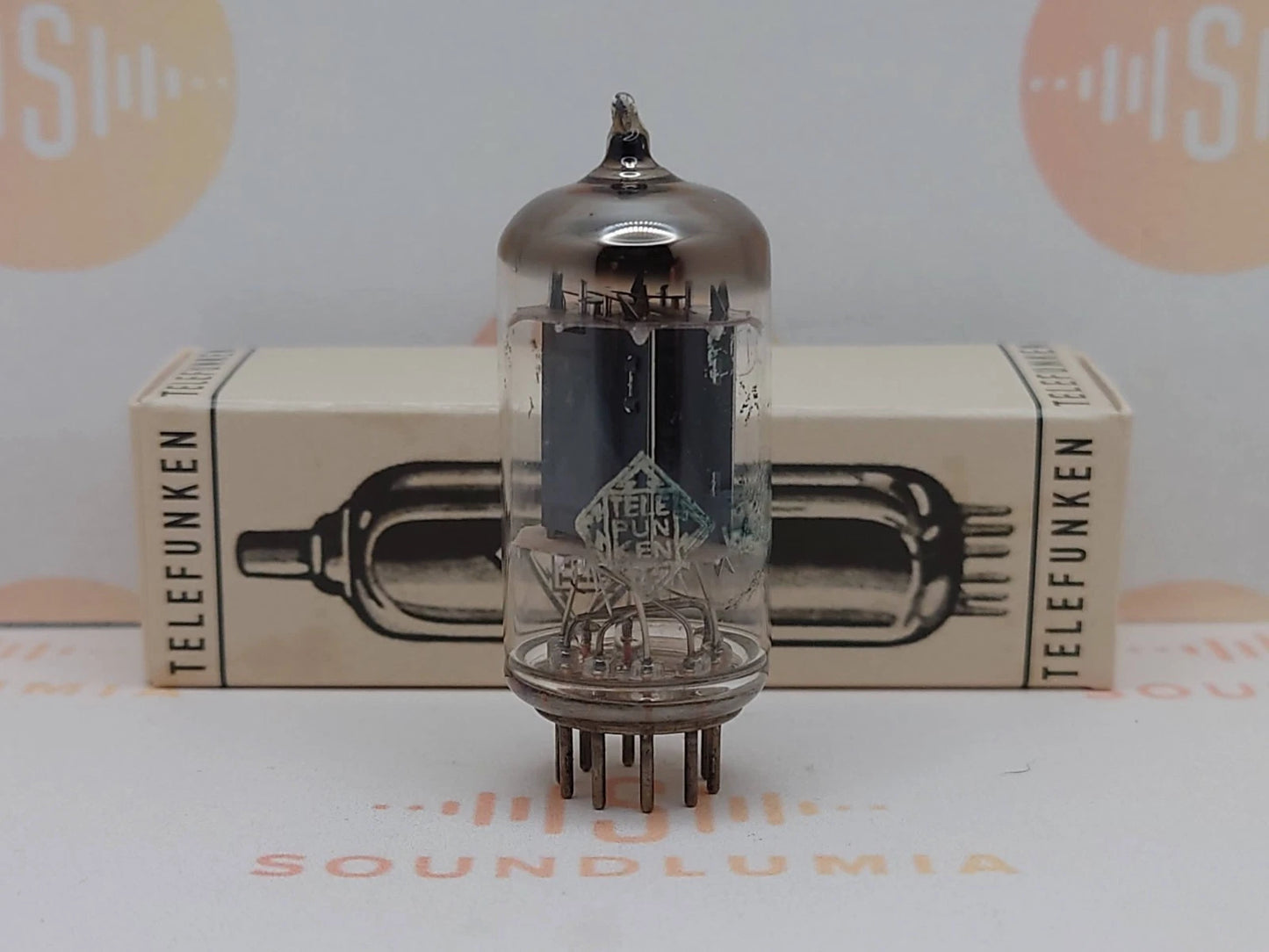Telefunken ECC82 Rippenplatten Red Tip Matched Trio - ◇ Basis - Berlin '61 - NOS