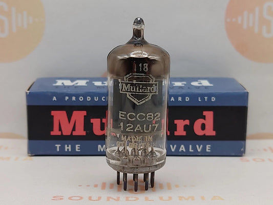 1x Mullard ECC82 12AU7 Piastre Lunghe Getter Quadrato - Blackburn '57 K61 - Quasi NOS