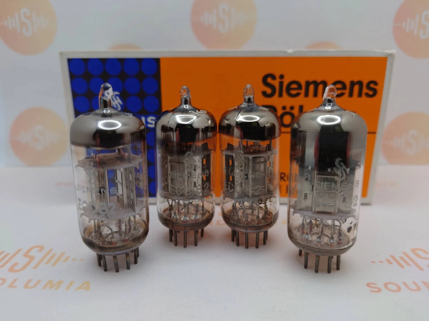 Siemens ECC82 12AU7 Chrome Plates - Munich