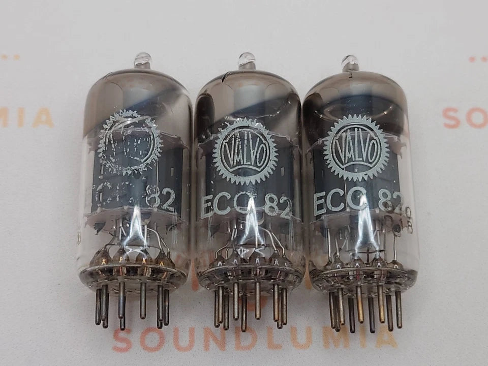 Valvo Hamburg ECC82 Short Plates 30° O-Getter