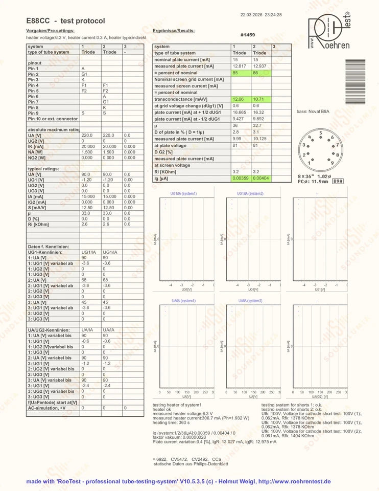 1x Brimar E88CC 6922 O-getter BVA - Angleterre - Solide