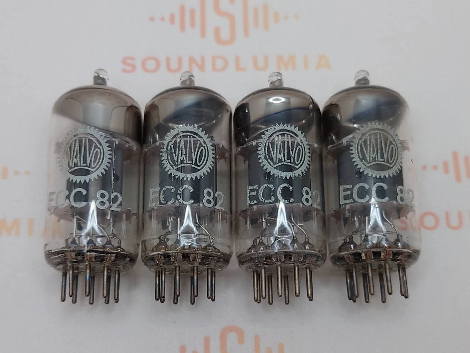 Valvo Hamburg ECC82 Short Plates 30° O-Getter