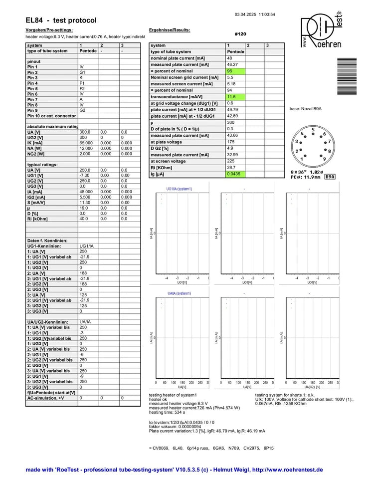 Valvo EL84 6BQ5 - Hamburg