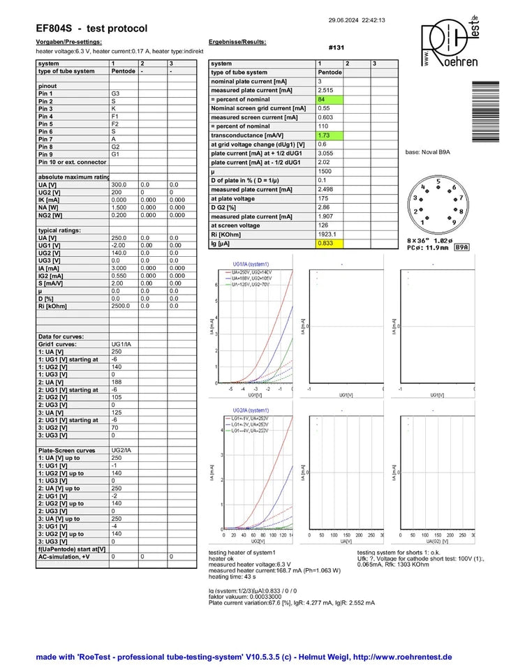 Telefunken EF804S O-getter ◇ Bottom - Ulm