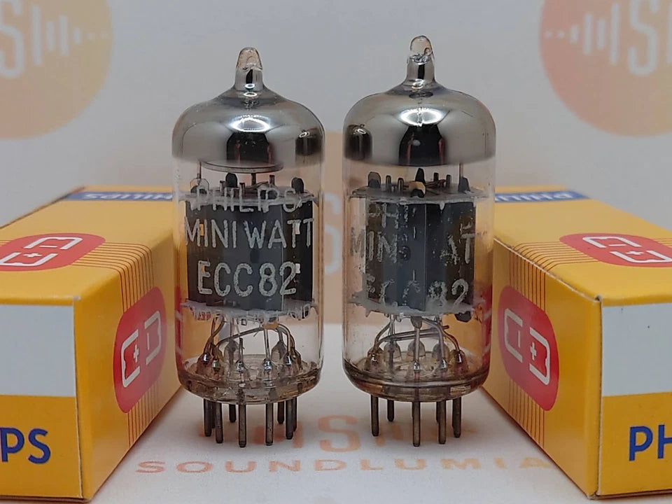 1x Philips SQ E82CC = 6189 (ECC82+) Kurze Platten - Heerlen, NL '65 - NOS