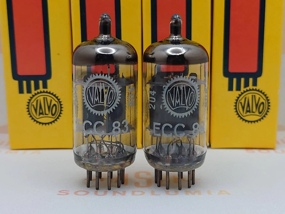 Valvo ECC83 12AX7 Short Plates Dimple Disc Getter - Heerlen