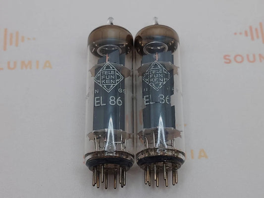 Telefunken EL86 6CW5 Matched Pair Original Box ◇ Bottom - Berlin 1966 - Near NOS