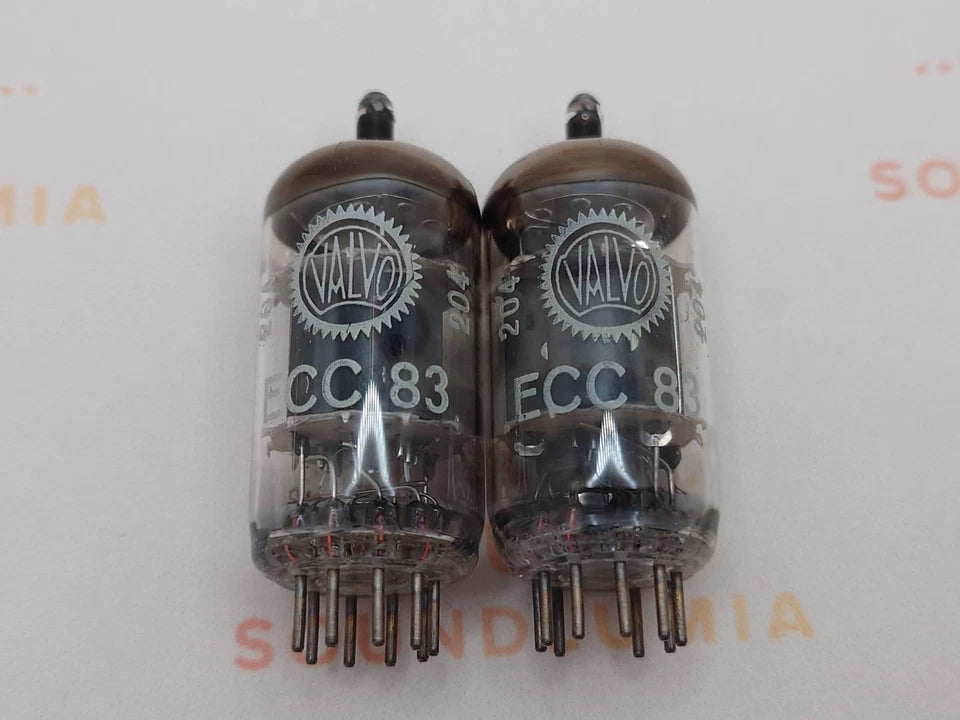 Valvo ECC83 12AX7 Short Plates Dimple Disc Getter - Heerlen