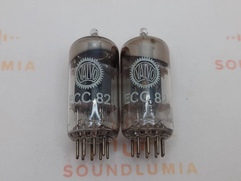 Valvo Hamburg ECC82 Short Plates 30° O-Getter