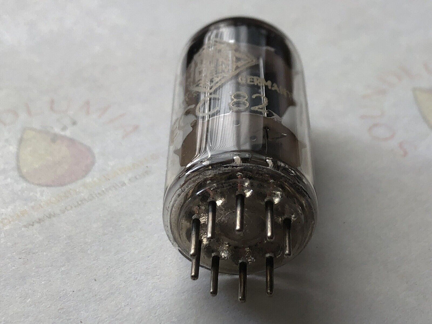 Telefunken ECC82 12AU7 Tubes Ribbed Plate Diamond Bottom - Berlin 1955 -Near NOS
