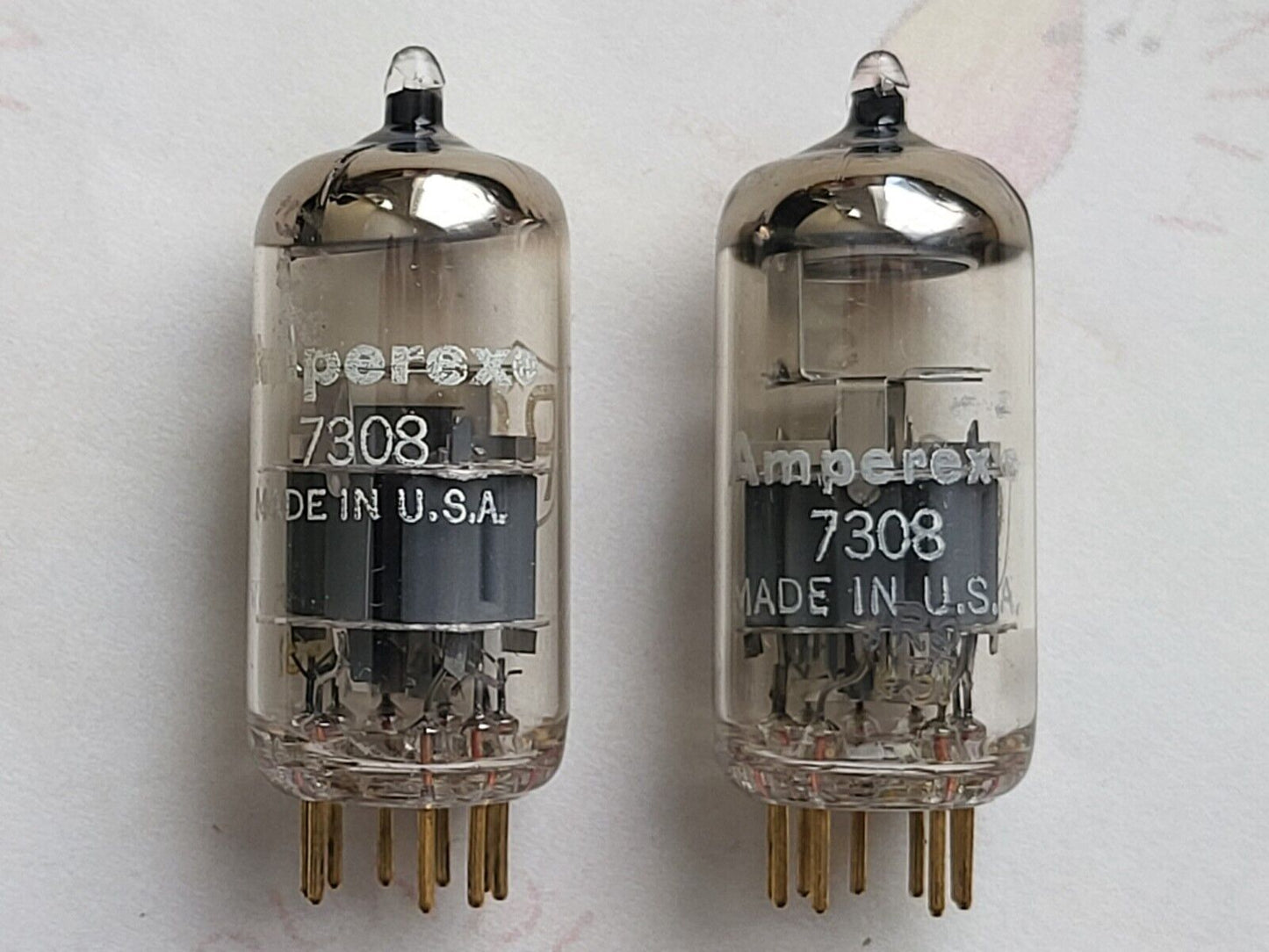 Amperex PQ 7308 = 6922 Matched Pair Orig. Boxes - USA 1963 7L5 - Same code - NOS