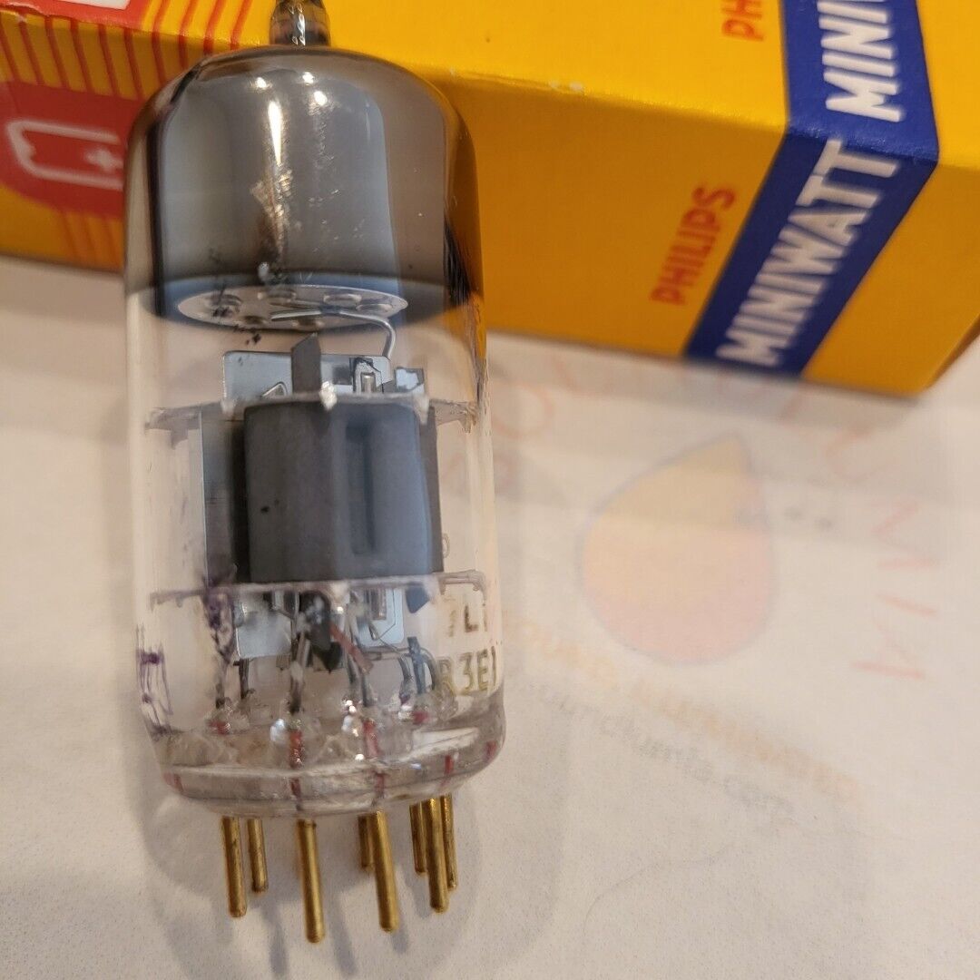 Mullard E88CC Tubes Matched Pair - Mitcham 1973 - Philips Label - Same Code -NOS