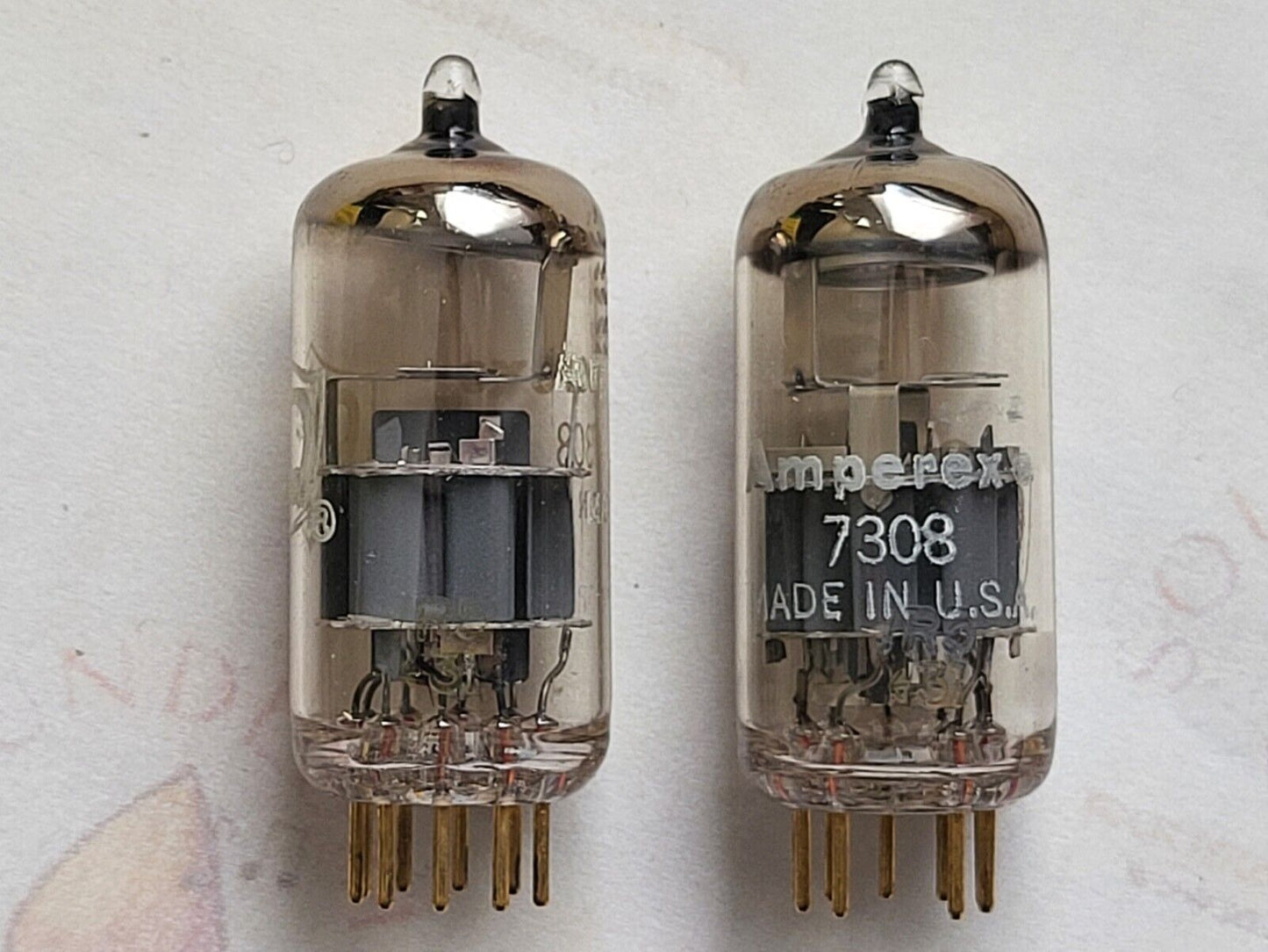 Amperex PQ 7308 = 6922 Matched Pair Orig. Boxes - USA 1963 7L5 - Same code - NOS