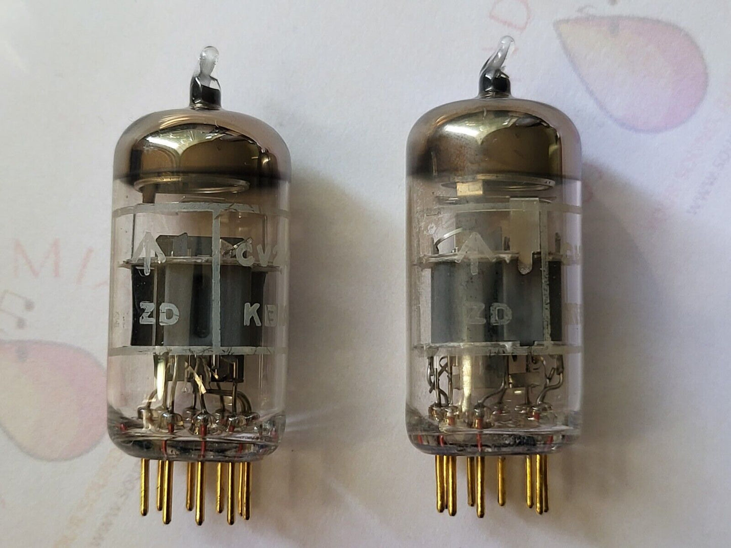 Brimar CV2492 = E88CC Tubes Matched Pair - Rochester 1969 KB/AD - Same code -NOS