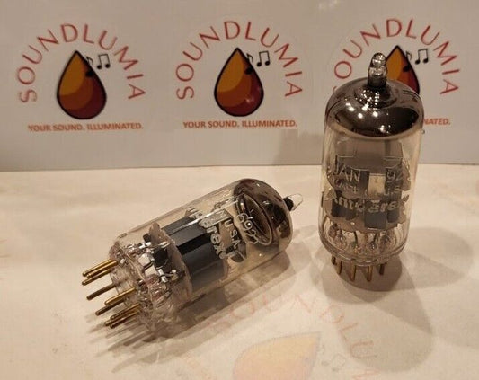 Amperex 6922 E88CC JAN Militärröhren, passendes Paar – USA 1966 – gleicher Code – NOS