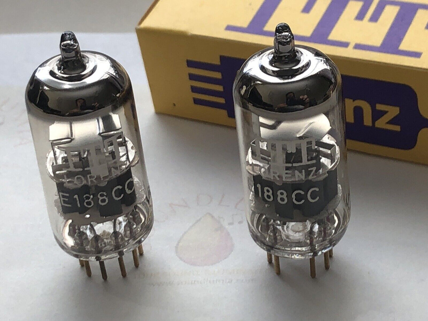 Lorenz E188CC 7308 Preamp Tubes - Matched Pair - Holland 1962 - Same code - NOS