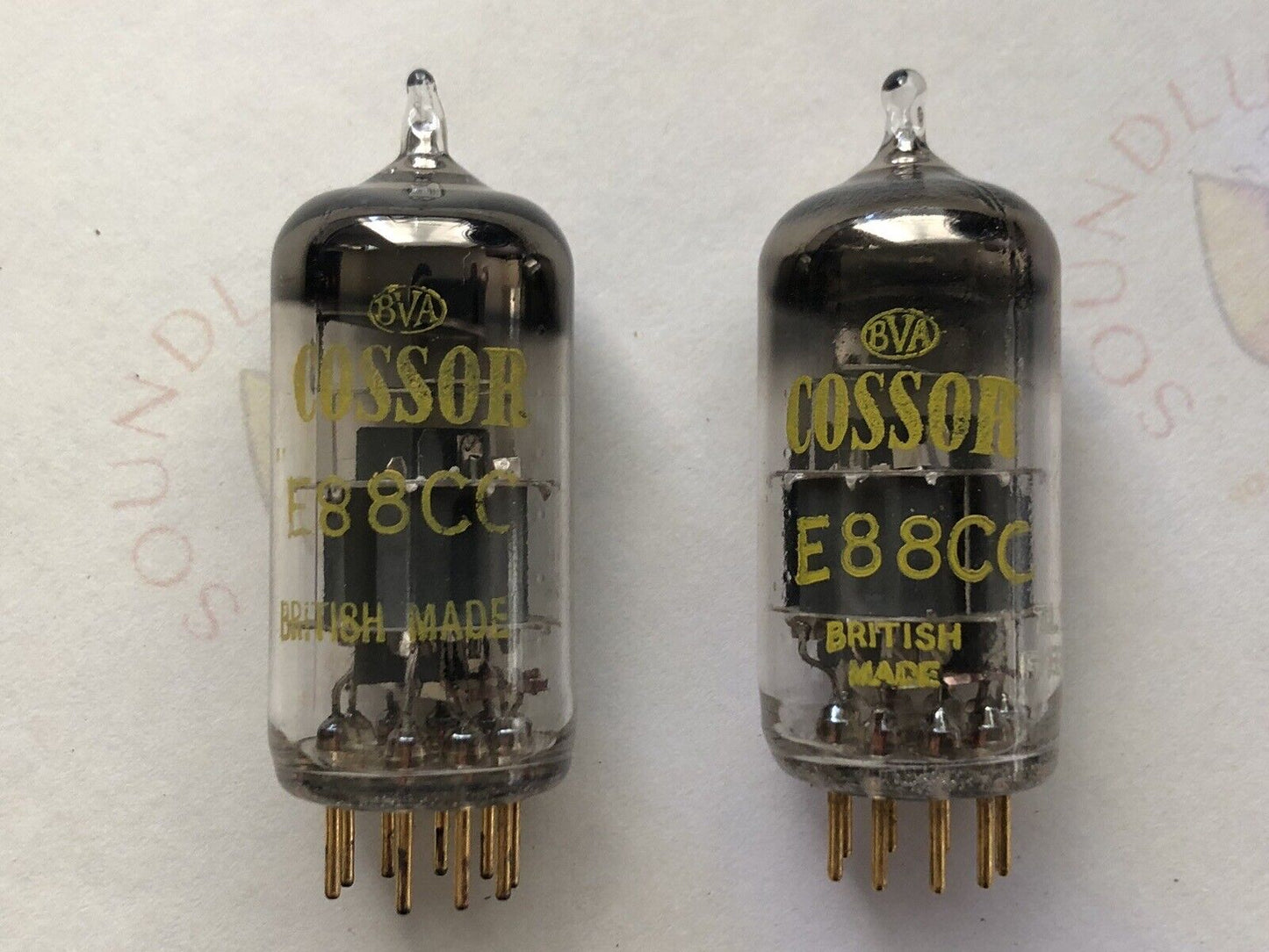 Mullard E88CC Tubes Matched Pair - British Made "7L1" Type Mitcham 1960/61 - NOS