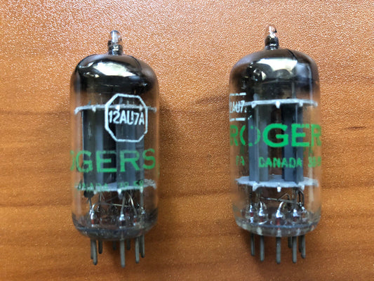 Amperex 12AU7A Röhren Langplattenfolie D-Getter - Rogers Label - Holland 1958