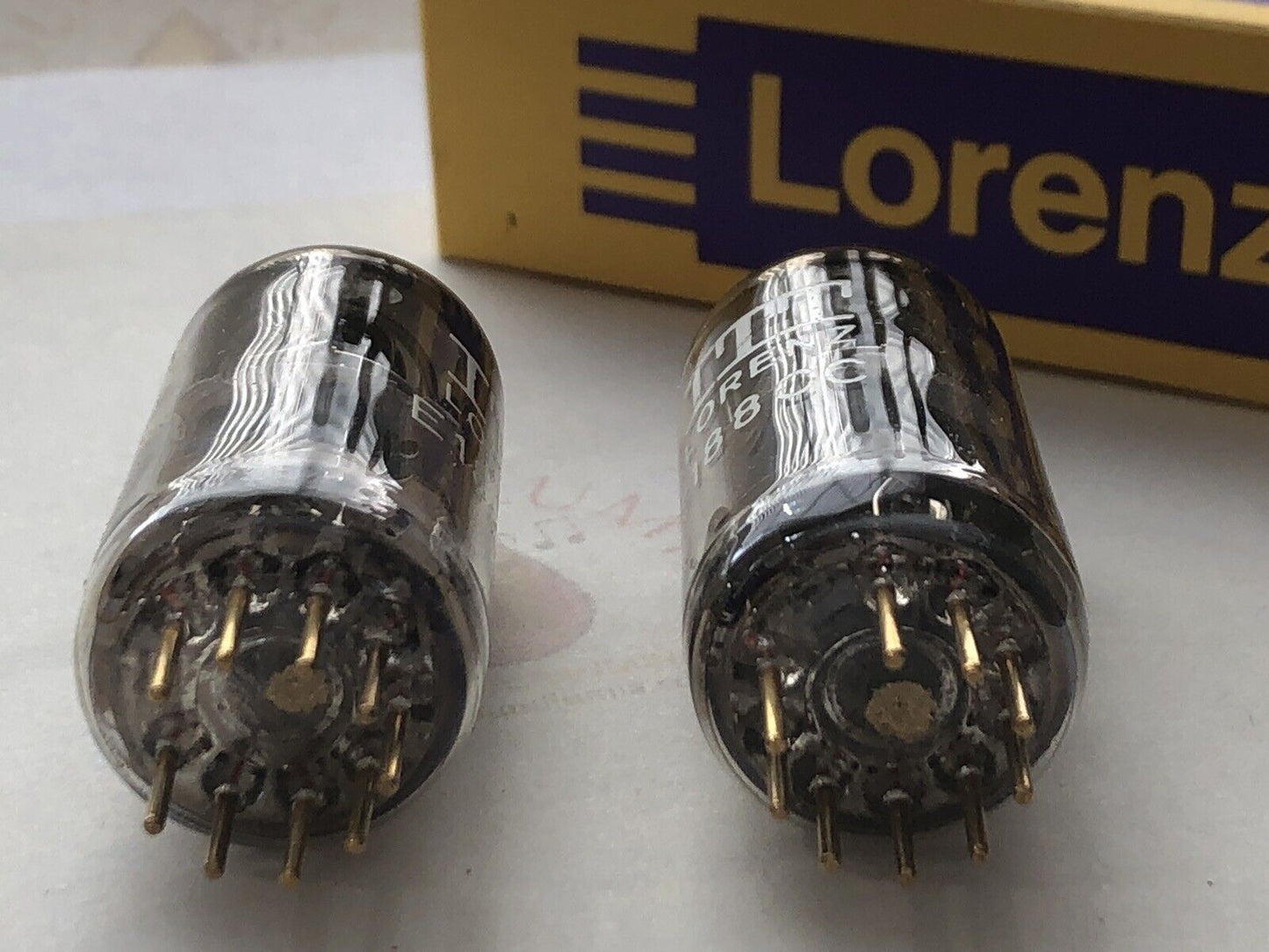 Lorenz E188CC 7308 Preamp Tubes - Matched Pair - Holland 1962 - Same code - NOS
