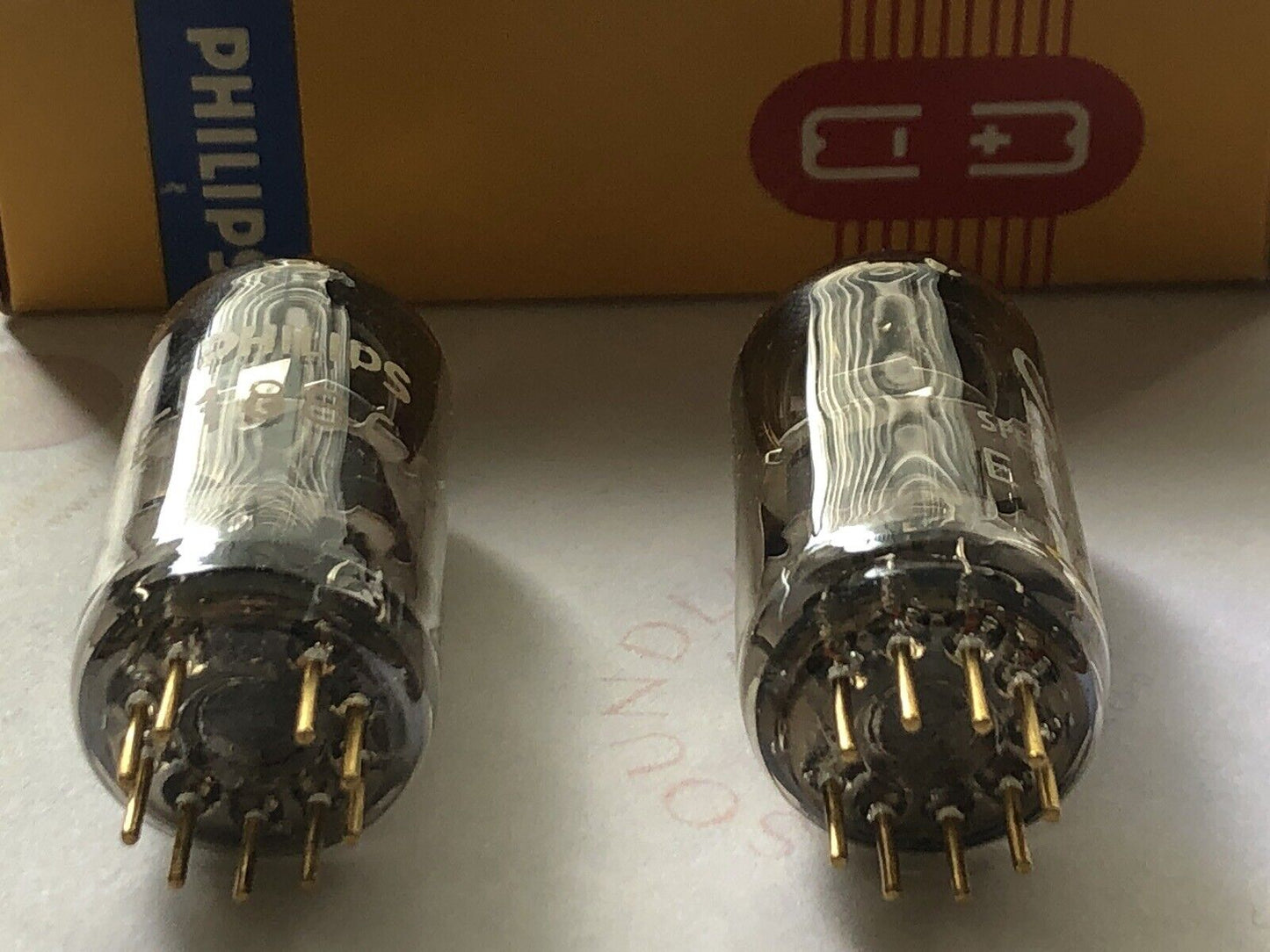 Philips SQ E188CC 7308 Preamp Tubes Matched Pair - Holland 1968/69 - NOS