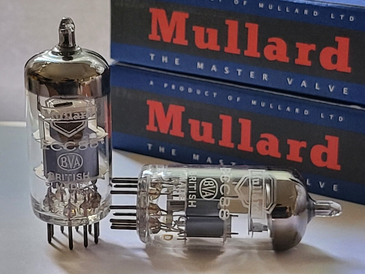 Mullard ECC88 6DJ8 BVA Matched Pair - Blackburn 1961 GA1 - Same code - 125% NOS