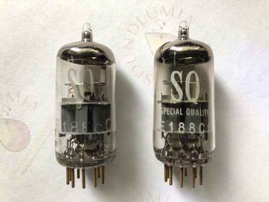 Philips SQ E188CC 7308 Preamp Tubes Matched Pair - Holland 1968/69 - NOS