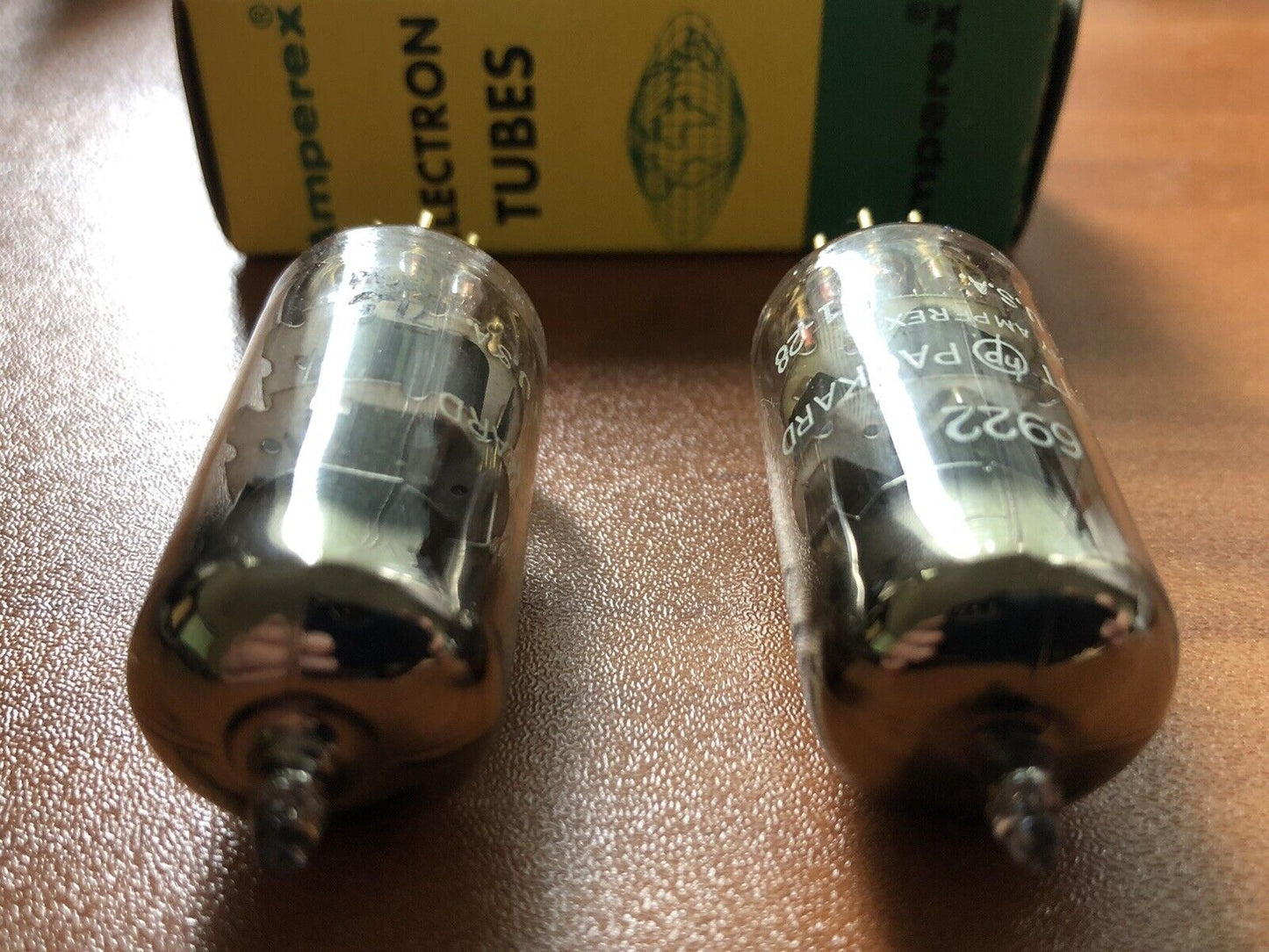 Amperex 6922 Preamp Tubes D-getter - HP Select - 1960 USA - Matching codes - NOS