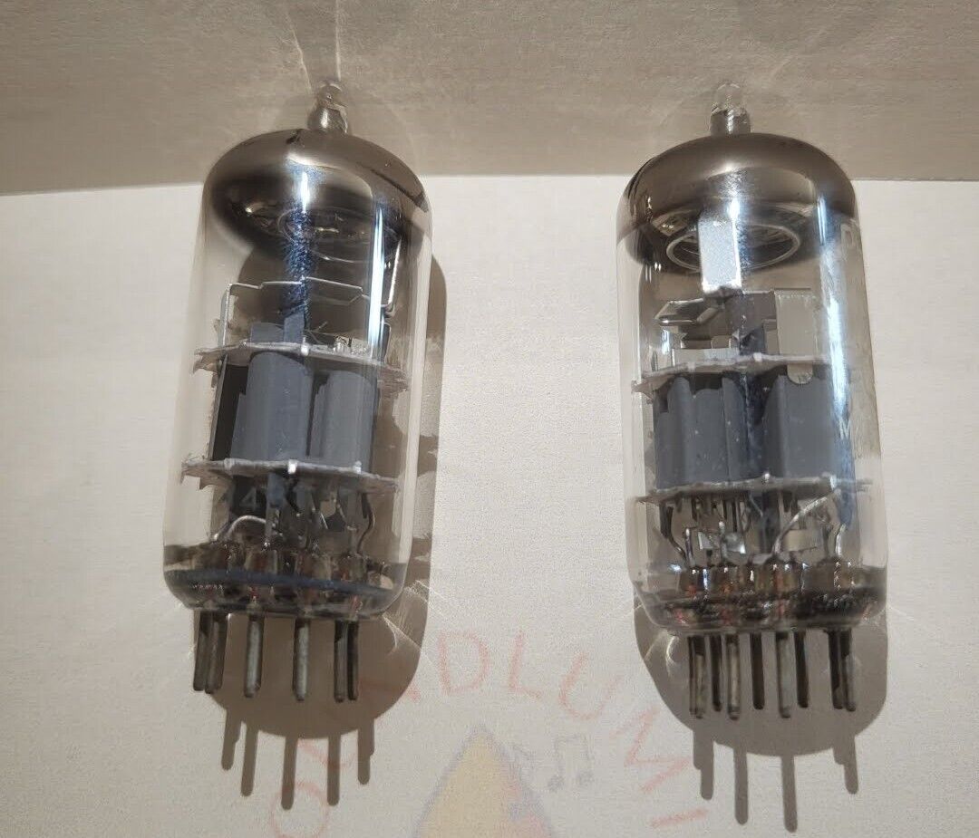 Philips ECC88 6DJ8 Preamp Tubes Matched Pair - Holland 1964 - Same code - NOS