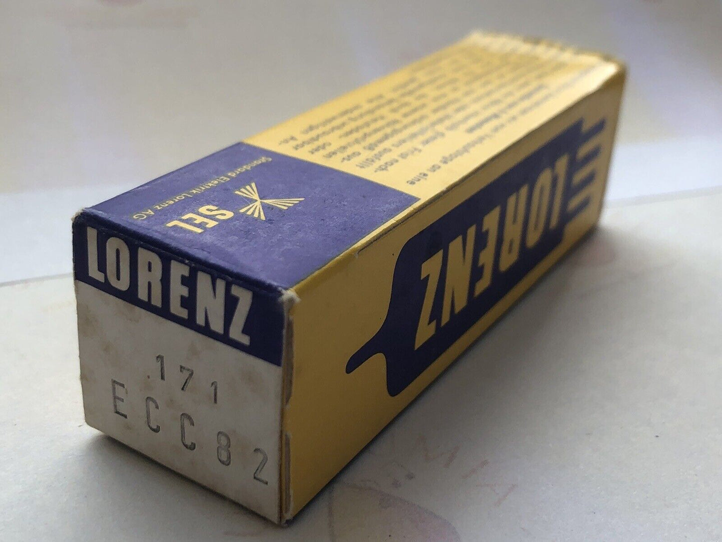 Lorenz ECC82 12AU7 Audio Tube Original Packaging - Germany 1960s - Strong NOS