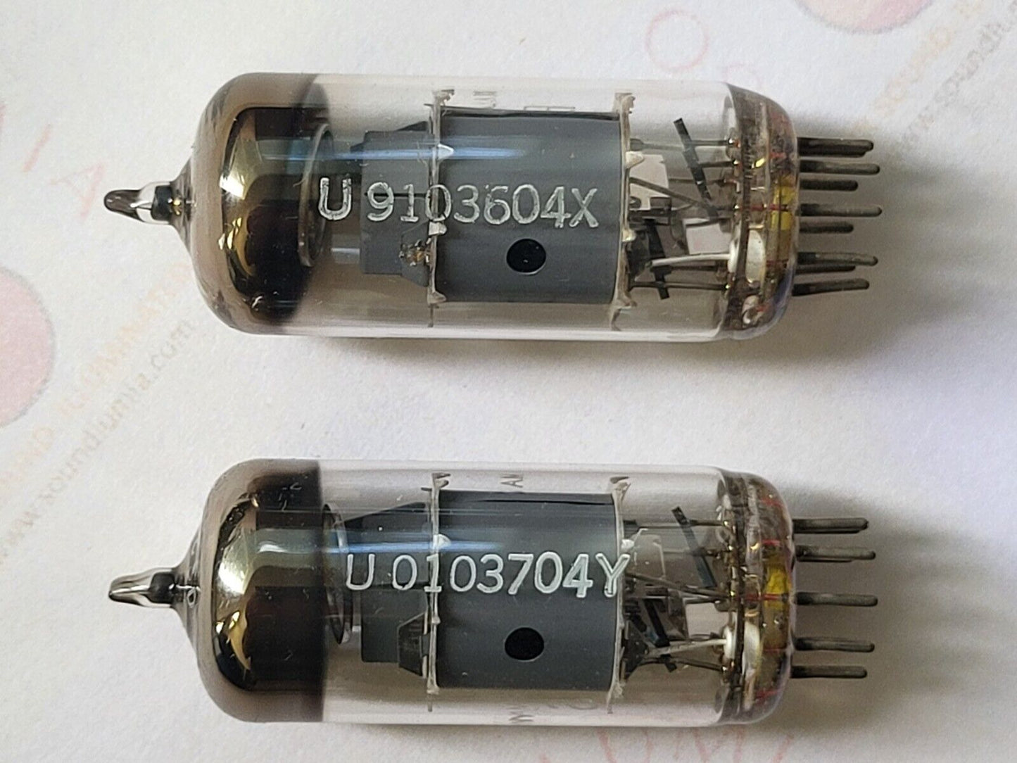Telefunken EF804S Matched Pair w/ Orig. Box Diamond Bottom - Ulm 1963 - Near NOS