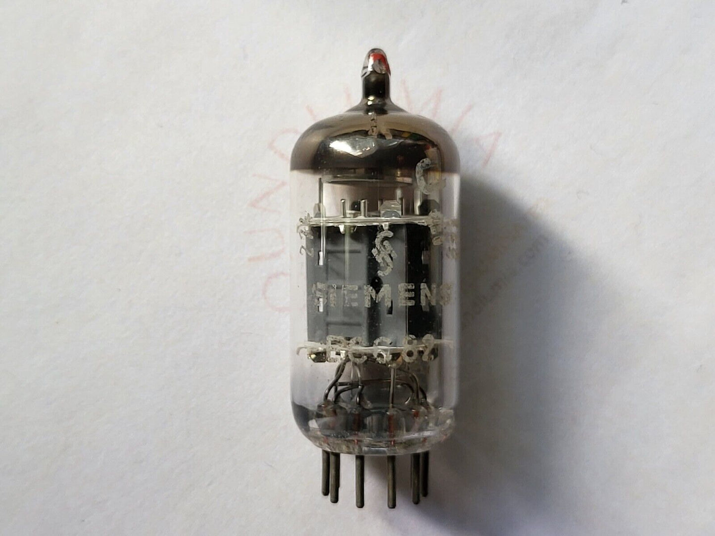 Amperex ECC82 12AU7 Röhre mit roter Spitze - Seltenes Siemens-Etikett - Holland 1969 - NOS