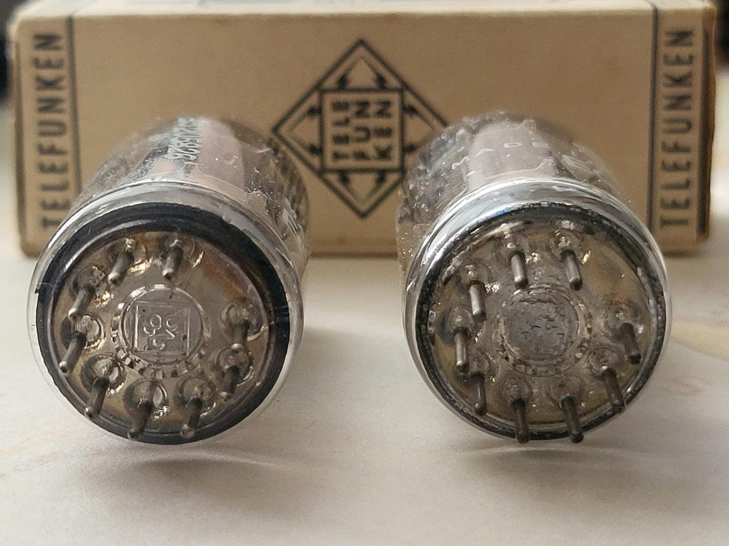 Telefunken ECC82 12AU7 Long Smooth Plates Matched Pair w/ Select Tube - Berlin 1965/66 - NOS