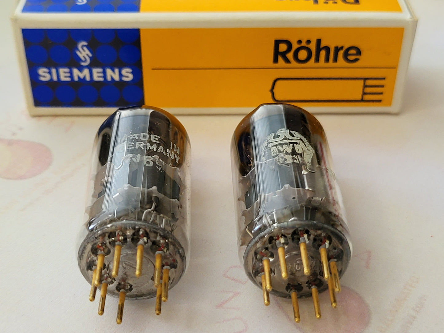 Siemens CCa (E88CC+) Silver Shield A-Frame Matched Pair w/ BWB Tube - Munich A4 9L/A6 0G - NOS