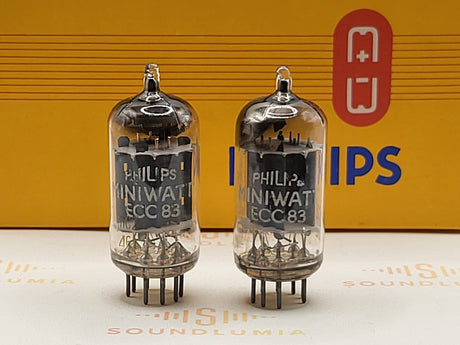 Philips ECC83 MC2 vacuum tube with D-Foil Getter and Long Plates, image 1