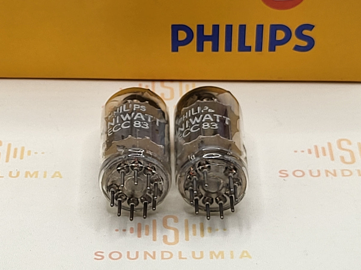 Philips ECC83 MC2 vacuum tube with D-Foil Getter and Long Plates, image 7