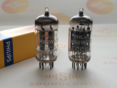 Philips ECC83 12AX7 vacuum tube with D-Foil Getter and Long Plates, image 12