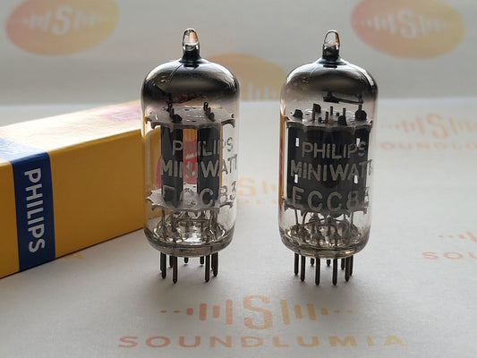 Philips ECC83 12AX7 vacuum tube with D-Foil Getter and Long Plates, image 12