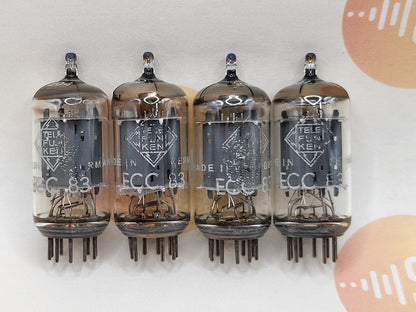 Telefunken ECC83 12AX7 Smooth Plates Berlin