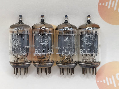 Telefunken ECC83 12AX7 Plaques lisses Berlin