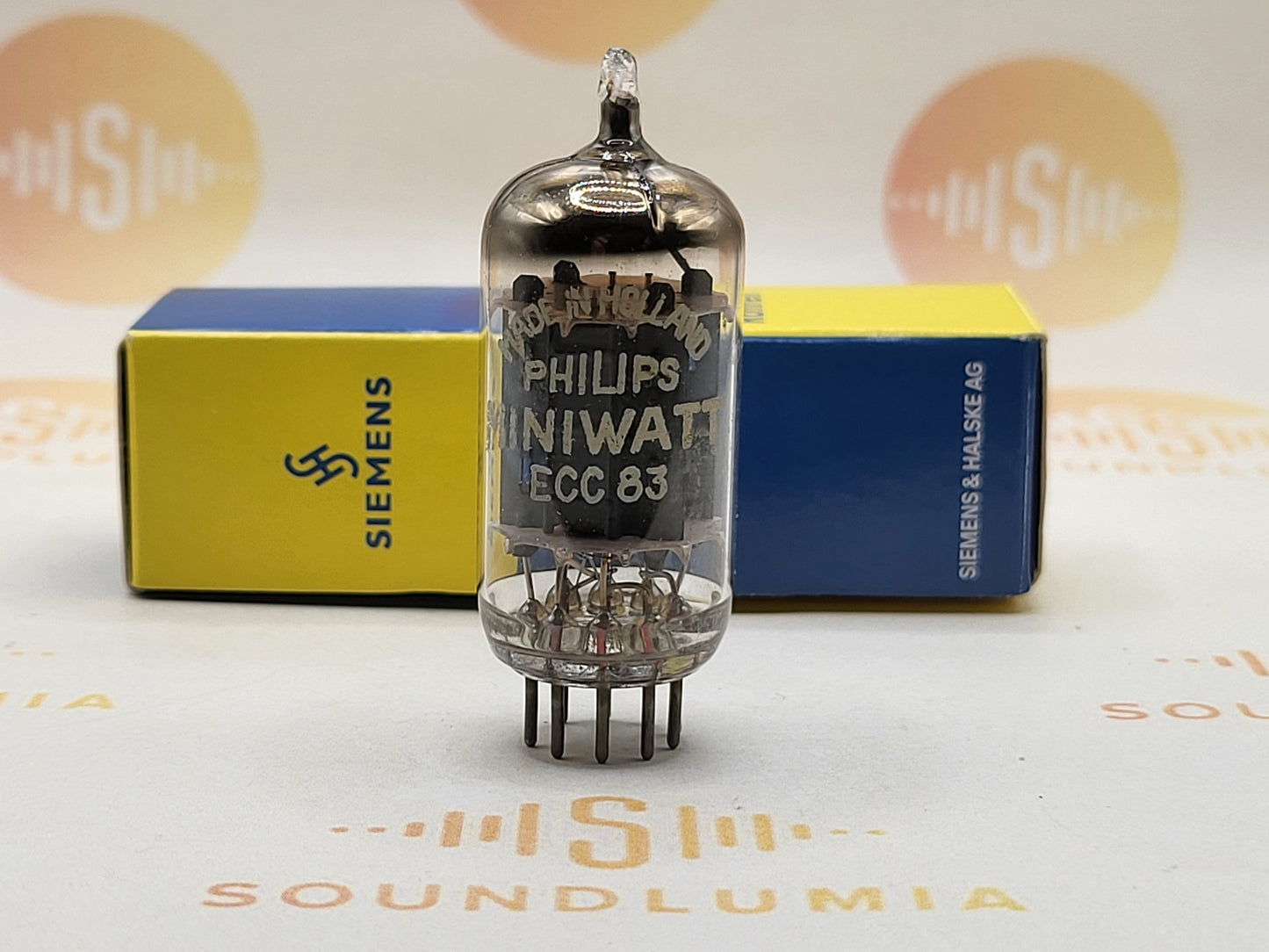 1x Siemens ECC83 12AX7 Langplatten - München, vor 1955 (‡U mCP) - Philips Label 