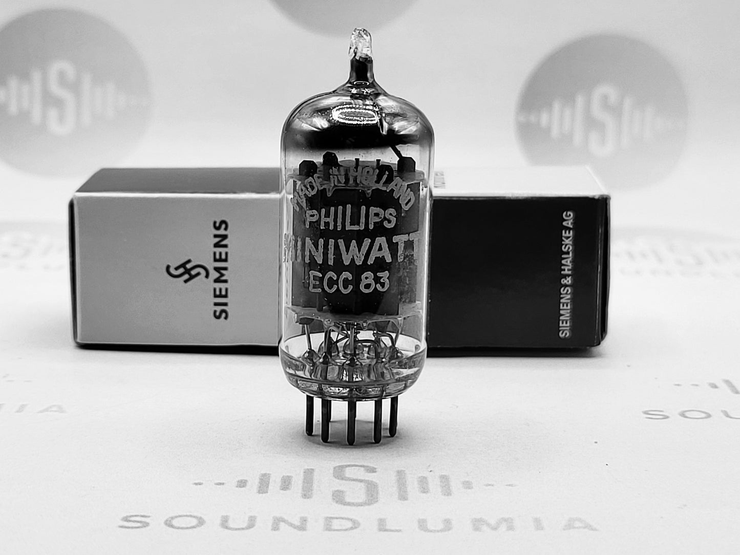 1x Siemens ECC83 12AX7 Langplatten - München, vor 1955 (‡U mCP) - Philips Label 