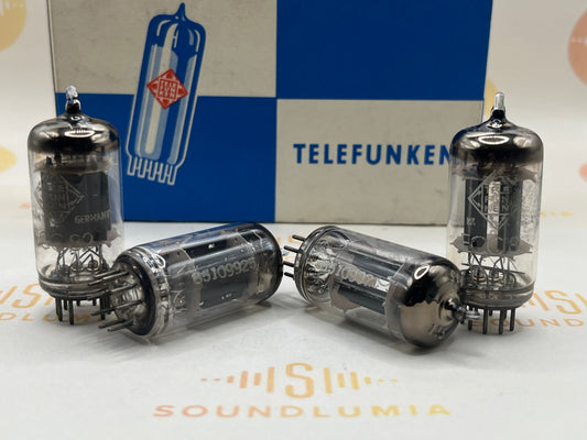 Telefunken ECC82 Ribbed Plates Diamond Bottom - Germany